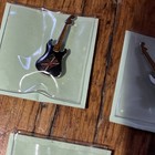 Vintage Lot Of 15 Enamel Lapel Or Hat Pins  Buttons Rock N Roll Bands Metal