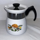 Corning Ware Merry Mushroom Tea Pot 7 Cup P-107 Coffee Kettle With Lid Vintage