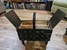 Vintage Singer Accordion Fold Out 3 Tier Wood Sewing Box