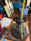 Antique Wood Stove Ornate Topper Finial Urn Cast Iron Wood Burning Rustic Decor