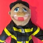 Melissa   Doug Lot  2 Muppets Police Officer   Fireman Firefighter Hand Puppets
