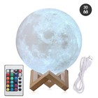 3d Moon Night Light Table Lamp Usb Charging Touch Control Home Decor Gift