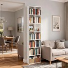 71  Tall Shallow Bookcase Dvd Storage Shelf  14 Cubes 7 Tier Narrow Wide Bookshe