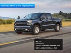 Black Texture Mirror Cover Cap Trim Compatible W  2019-2024 Chevy Silverado Gmc
