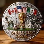 1pc 2026 Fifa World Cup Usa Canada Mexico Commemorative Coin Collectible Medal