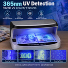 Rechargeable Uv Counterfeit Bill Money Detector auto On off  Led Light Currency