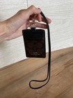 Coach Signature Canvas Dark Brown Black Lanyard Card Holder Id Badge Teacher
