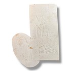 Antique Victorian Winter Scene Die Cut Girl Card Embossed 1800s Scrap Trade Card