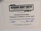 Howard Kazanjian Autographed  8x10 Photo Star Wars Producer