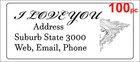 100 Personalised Return Address Label Adhesive Mailing Sticker 56x25mm Half Face