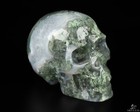2 0  Green Moss Agate Hand Carved Crystal Skull  Realistic  Crystal Healing