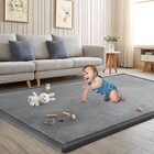 Large Baby Play Mat 50 x50  - Soft Foam Crawling Rug For Infants   Toddlers  Gre