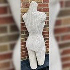 1970   s White Wicker Female Mannequin Dress Form Store Display -pick Up Only  Vtg