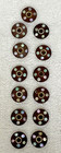 13 Victorian Mother Of Pearl Floral Inlaid Composition Base Buttons 3 4  Wide