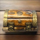Camel Bone Box Antique Brass Indian Jewelry Tickle Box  