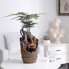Indoor Tabletop Waterfall Fountain With Led Light For Home And Office Relaxation