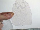 Vtg 1960s Tattoo Flash Acetate Stencil Sailor Girl V2 Wmn1