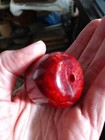 Huge Antique Vintage Cherry Amber Bakelite Faturan Bead Swirls Tested 28 3 G