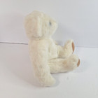 Authentic Vermont White Teddy Bear Movable Arms Legs Head Blue Eyes Made In Usa