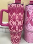 Breast Cancer Support Squad 40 Oz Hot cold Stainless Steel Travel Mug New