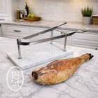 Rare Vintage Meat Carving Stand Italian Marble Base For Prosciutto Iberico Ham