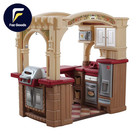 Step2 Grand Walk-in Kitchen Plastic Play Kitchen And Kid Grill Brown