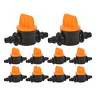 10pcs Drip Irrigation Tubing Valve Sprinkler Valve Shut Off Water Valves