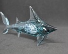Glass Shark Sculpture   Shark Statue Figurine   Glass Shark Paperweight   Shark
