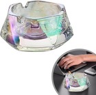 Vintage Cigar Ashtray Cut Crystal Glass Tobacciana Heavy Diamond Decorative Art