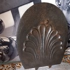 Antique Victorian Fireplace Cast Insert Cleaned  Very Rare 27cm X 22 5cm