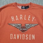 Harley Davidson Shirt Mens Xl Orange Wing Embroidered Hd Performance Long Sleeve