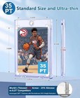 30-120pcs Magnetic Trading Sports Card Holders 35pt One-touch Hard Uv Protection