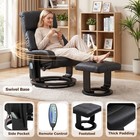 Massage Recliner Chair With Ottoman  360   Swivel W  Footstool Free Shipping 