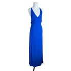 Fame   Partners Royal Blue Criss Cross Maxi Dress Formal Evening Size 8  flaw 