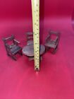 Old Vintage Antique  Wooden Doll House Handmade  Chairs      Lot 3   Table