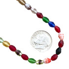 50 Preciosa Czech Fire Polished Faceted Oval Glass 6x4mm Assorted Color Beads
