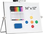 Dry Erase White Board  Magnetic Desktop Whiteboard 16 X 12 Inch With Stand