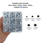 520 Pcs Wiggle Googly Eyes With Self-adhesive   6mm 8mm 10 Mm 12mm 15mm Mixed   