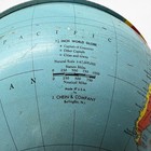 Vintage J Chein Tin Litho World Globe 7 5 Inch Zodiac Base Usa 1950s