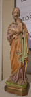 Huge Vintage 21    Chalk-ware Statue St  Joseph W  Baby Jesus Church Statue