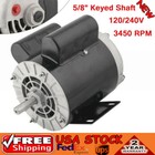 2 Hp Spl 3450 Rpm Air Compressor Electric Motor 115 230v 56frame 5 8  Shaft 60hz