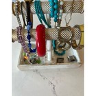 Vintage Jewelry Lot Bundle Mixed Bracelets Watch Earrings   Display Stand