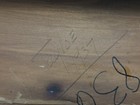 Handmade Wood Farm Stool Signed 1937 Tayloe Foot Bench Primitive Read Shipping