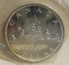 Uncirculated 1965 80  Silver Canadian Canada Silver Dollar Sealed Cello