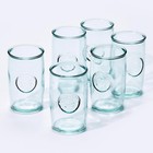 San Miguel Authentic Recycled Glass Embossed Drinking Glasses 6-pack 100  5 25   