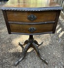 Antique Wooden Sewing Cabinet W  Claw Feet
