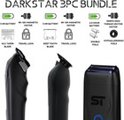 Supreme Trimmer Darkstar72 Hair Clipper  Trimmer   Foil Shaver Bundle   Black