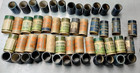 Huge Lot Of 26 Vintage Antique Edison Cylinder Phonograph Wax bakelite Rolls  x 