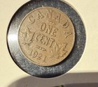 Canada 1921 1 Cent Copper Coin One Canadian George V Penny