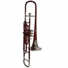 Trombone Bb Pro  colored Red  Hard Case And Mouthpiece 
